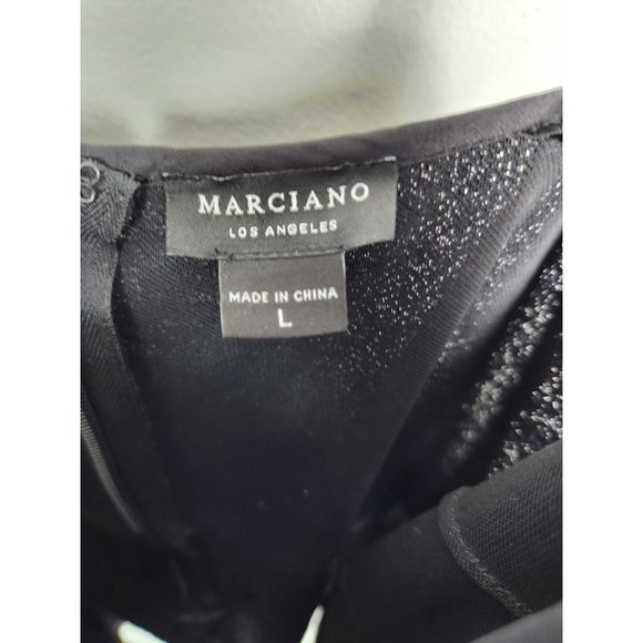 Marciano Los Angeles Women's Sz. L Black Sequin & Lace Dress - Picture 3 of 9